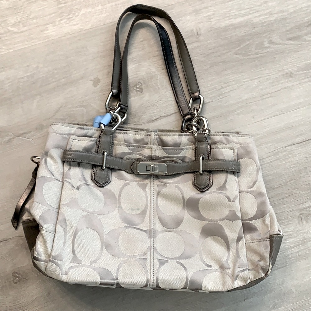 Silver Coach Bag
